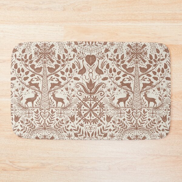 Item preview, Lithiuanian Ethnic Traditional Nordic Folk Tree Warm Cinnamon designed and sold by RenattaZare.