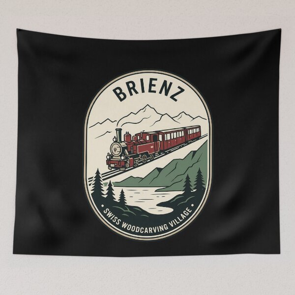 Item preview, Brienz Switzerland Steam Train Vintage Travel Emblem designed and sold by k3rstman1.