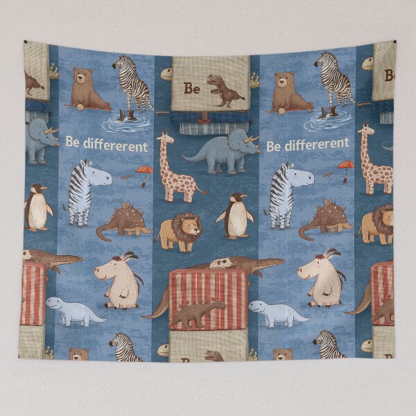 Item preview, Vintage Animal Montage Be Different Art designed and sold by Piotrek0001.