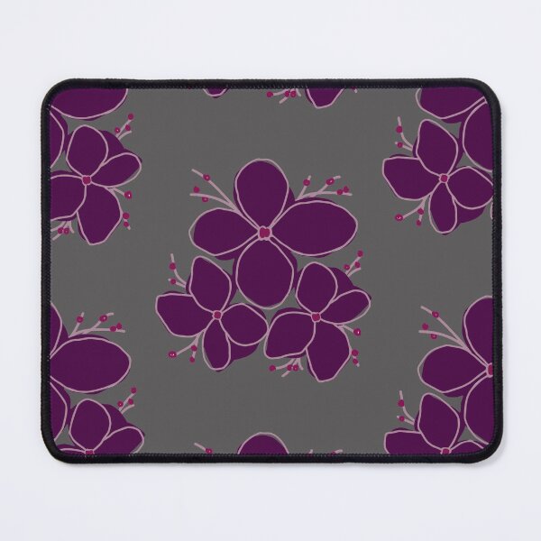 Item preview, Elegant Dark Purple Floral Minimalist Botanical Illustration designed and sold by Jyoti-Quotes.