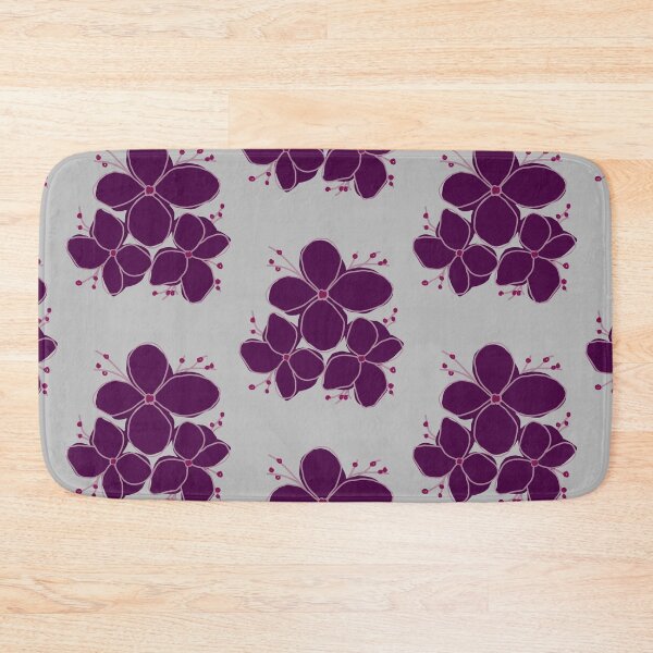 Item preview, Elegant Dark Purple Floral Minimalist Botanical Illustration designed and sold by Jyoti-Quotes.