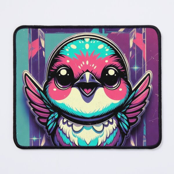 Item preview, Cute Fantasy Bird Geometric Frame Art designed and sold by IntelliMindDesigns.