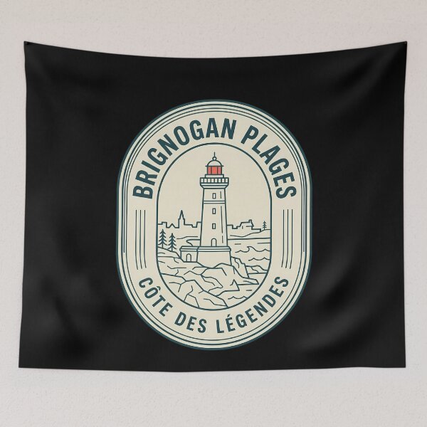 Item preview, Brignogan Plages Brittany Vintage Travel Emblem designed and sold by k3rstman1.