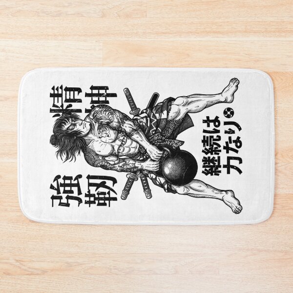 Item preview, Kettlebell Samurai Warrior Gym Workout Japanese Kanji designed and sold by GrandeDuc.