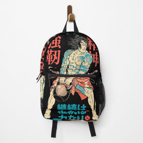 Item preview, Kettlebell Samurai Warrior Gym Workout Japanese Kanji designed and sold by GrandeDuc.