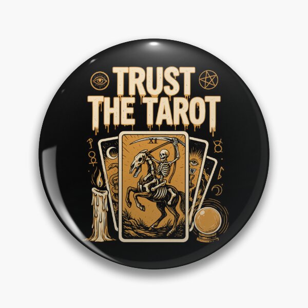 Item preview, Trust the Tarot, Death Card Occult Skeleton Vintage Horror designed and sold by CryptReel.