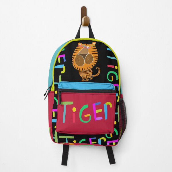 Item preview, Colourful Tiger Illustration With Text By Artist Carla Daly designed and sold by Carla Daly.