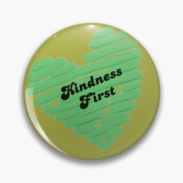 Item preview, Kindness First Green Heart | Positive Quote | Retro Inspirational Kindness Design designed and sold by VariusDesigns.