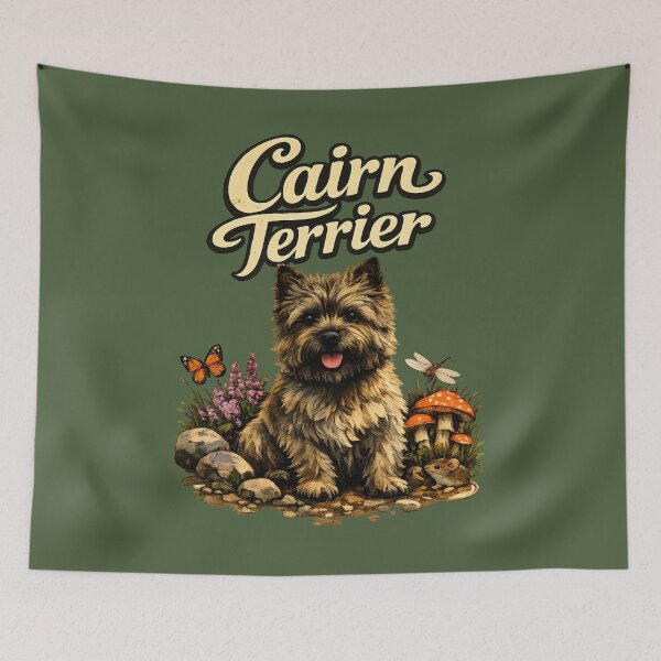 Item preview, Cairn Terrier Woodland Companion | Vintage Nature Dog Lover Design designed and sold by blankTeeShirt.
