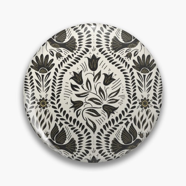 Item preview, Lithiuanian Ethnic Traditional Scandinavian Folk Birds Ivory Black designed and sold by RenattaZare.