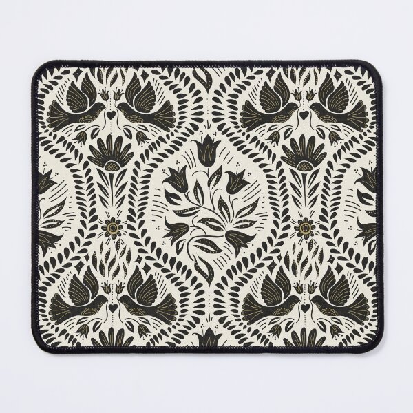 Item preview, Lithiuanian Ethnic Traditional Scandinavian Folk Birds Ivory Black designed and sold by RenattaZare.