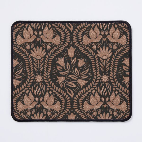 Item preview, Lithiuanian Ethnic Traditional Scandinavian Folk Birds Espresso Bronze designed and sold by RenattaZare.
