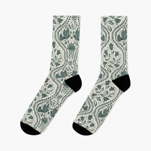 Item preview, Lithiuanian Ethnic Traditional Scandinavian Folk Birds Teal designed and sold by RenattaZare.