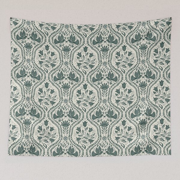 Item preview, Lithiuanian Ethnic Traditional Scandinavian Folk Birds Teal designed and sold by RenattaZare.