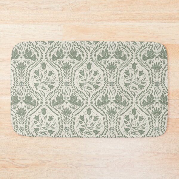 Item preview, Lithiuanian Ethnic Traditional Scandinavian Folk Birds Sage Green designed and sold by RenattaZare.