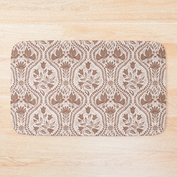 Item preview, Lithiuanian Ethnic Traditional Scandinavian Folk Birds Bright Brown designed and sold by RenattaZare.