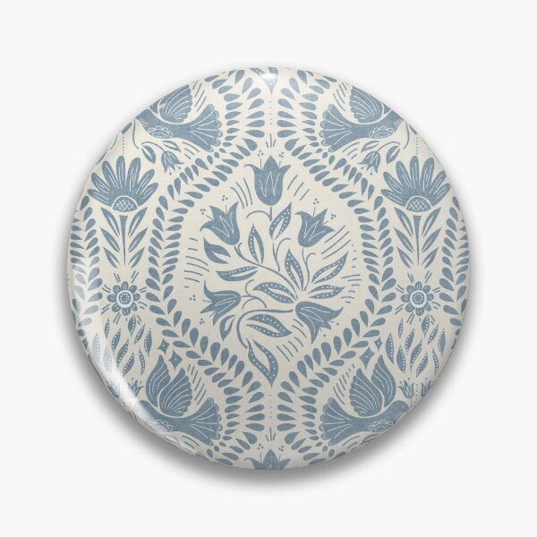 Item preview, Lithiuanian Ethnic Traditional Scandinavian Folk Birds Dusty Blue designed and sold by RenattaZare.