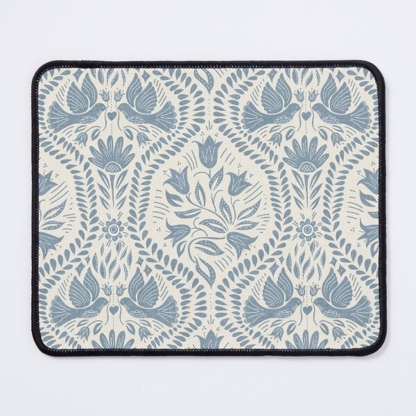 Item preview, Lithiuanian Ethnic Traditional Scandinavian Folk Birds Dusty Blue designed and sold by RenattaZare.