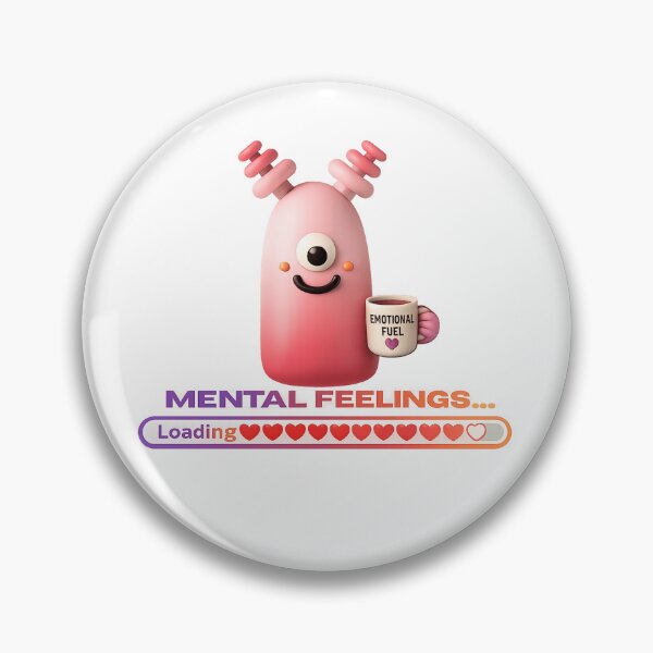 Item preview, Mental Feelings Loading Funny Cute Monster Mental Health Humor Kawaii Character Gift designed and sold by SHREE ART STUDIO.