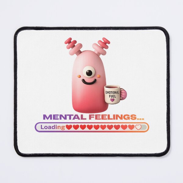 Item preview, Mental Feelings Loading Funny Cute Monster Mental Health Humor Kawaii Character Gift designed and sold by SHREE ART STUDIO.