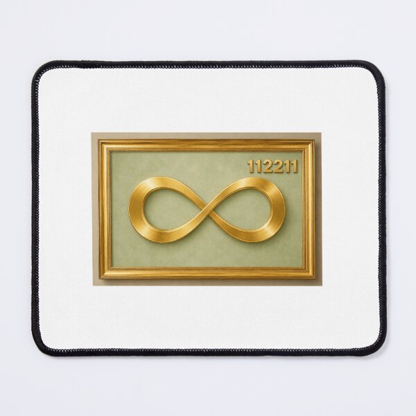 Item preview, Golden Infinity Symbol with Angel Number 112211 Wall Art designed and sold by PrintableArt123.