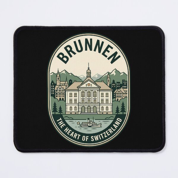 Item preview, Brunnen Switzerland Vintage Travel Emblem Retro Alpine designed and sold by k3rstman1.