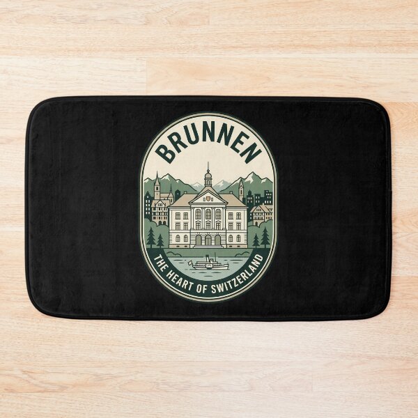 Item preview, Brunnen Switzerland Vintage Travel Emblem Retro Alpine designed and sold by k3rstman1.