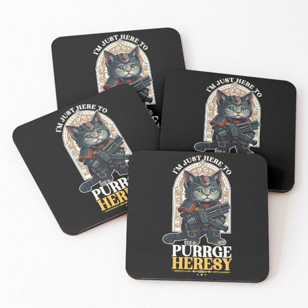Item preview, I'M Here To Purge Heresy Cat designed and sold by sailtonfg.