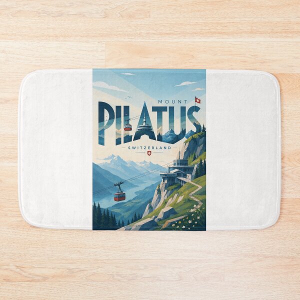 Item preview, Mount Pilatus Switzerland with Lucerne Cable Cars and Lake Lucerne Alpine Peaks designed and sold by Places On Earth.