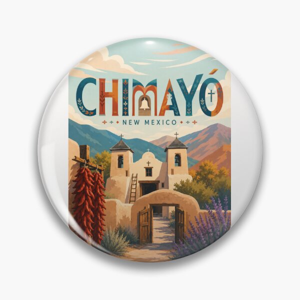 Item preview, Chimayó New Mexico El Santuario de Chimayó Historic Adobe Church and Sangre de Cristo Mountains designed and sold by Places On Earth.