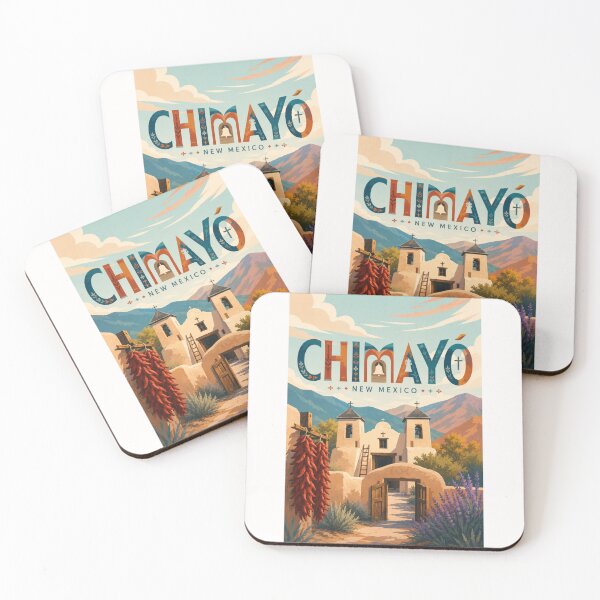 Item preview, Chimayó Nuevo México El Santuario de Chimayó Iglesia histórica de adobe y montañas Sangre de Cristo designed and sold by Places On Earth.