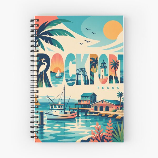 Item preview, Rockport Texas Coastal Harbor with Fulton Mansion Aransas Bay and Lighthouse designed and sold by Places On Earth.