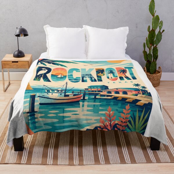 Item preview, Rockport Texas Coastal Harbor with Fulton Mansion Aransas Bay and Lighthouse designed and sold by Places On Earth.
