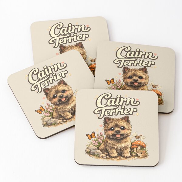 Item preview, Cairn Terrier Woodland Friends | Cute Vintage Dog Lover Design designed and sold by blankTeeShirt.