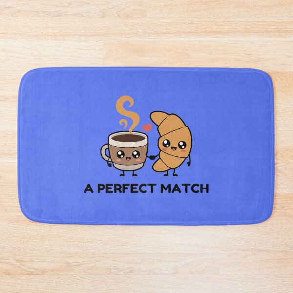 Item preview, Funny Coffee and Croissant Perfect Match Cute Kawaii Sticker designed and sold by Frafri92.
