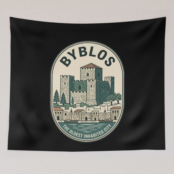Item preview, Byblos Lebanon Ancient City Vintage Travel Emblem designed and sold by k3rstman1.