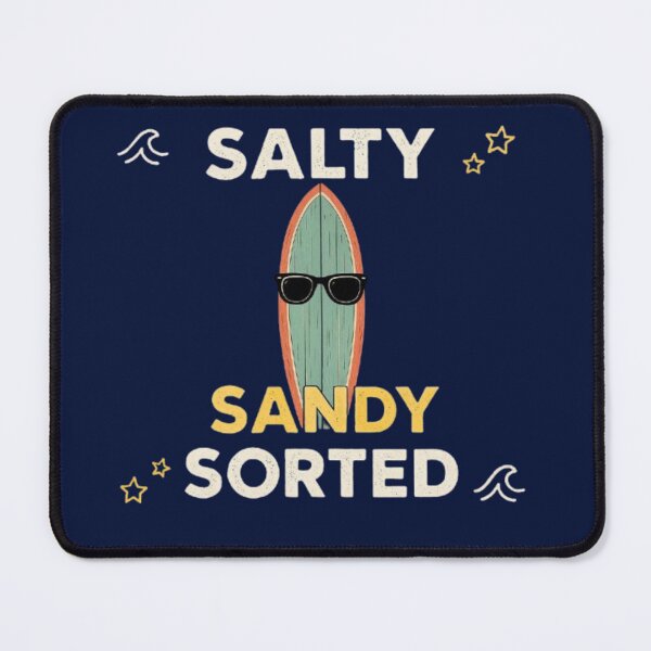 Item preview, Salty Sandy Sorted Funny Surfboard Beach Summer Surfer Vacation T-Shirt designed and sold by HopeAndHustle.