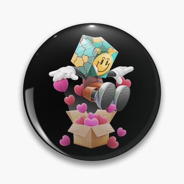 Item preview, Cartoon Bag Head Character Jumping Hearts Box designed and sold by Lexkon Liu's art.