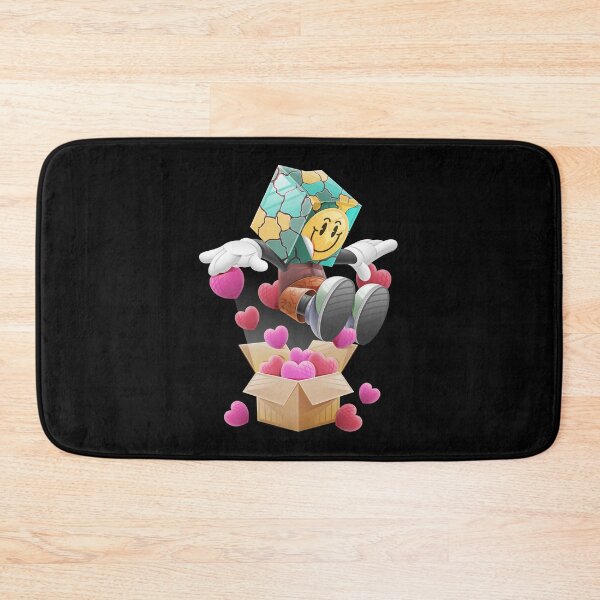 Item preview, Cartoon Bag Head Character Jumping Hearts Box designed and sold by Lexkon Liu's art.