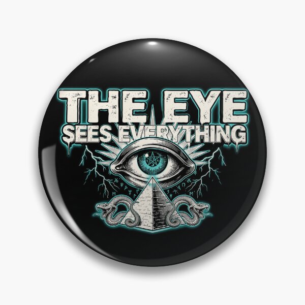 Item preview, The Eye Sees Everything, Illuminati Pyramid Occult Vintage Horror designed and sold by CryptReel.