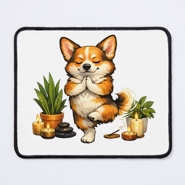 Item preview, Zen Corgi Yoga Balance – Premium Cute Dog Meditation Illustration designed and sold by builtforyou.