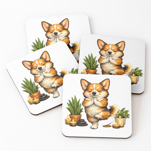 Item preview, Zen Corgi Yoga Balance – Premium Cute Dog Meditation Illustration designed and sold by builtforyou.