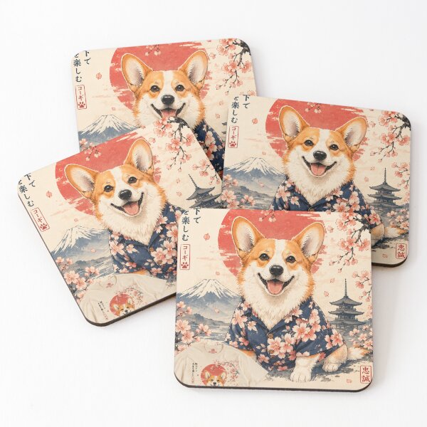 Item preview, Sakura Corgi - Japanese Cherry Blossom Corgi designed and sold by TinyLegs.