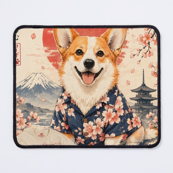 Item preview, Sakura Corgi - Japanese Cherry Blossom Corgi designed and sold by TinyLegs.