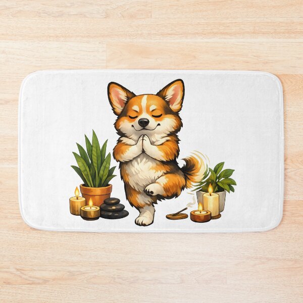 Item preview, Zen Corgi Yoga Balance – Premium Cute Dog Meditation Illustration designed and sold by builtforyou.