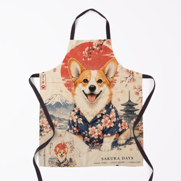 Item preview, Sakura Corgi - Japanese Cherry Blossom Corgi designed and sold by TinyLegs.