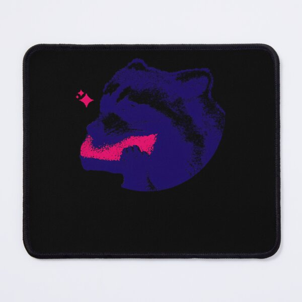 Item preview, Deep Blue and Magenta Textured Raccoon designed and sold by MarwanHr18.