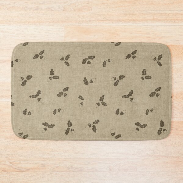 Item preview, minimal tossed acorn oak leaves scandinavian japandi autumn khaki olive designed and sold by RenattaZare.