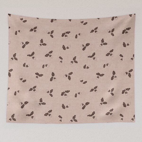 Item preview, minimal tossed acorn oak leaves scandinavian japandi autumn muted blush clay  designed and sold by RenattaZare.