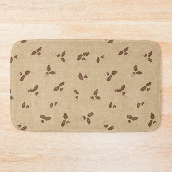 Item preview, minimal tossed acorn oak leaves scandinavian japandi autumn ochre soil designed and sold by RenattaZare.